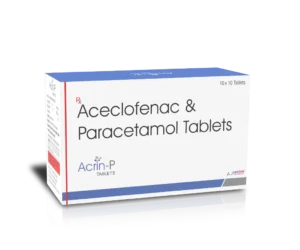 Aceclofenac 100mg and Paracetamol 325mg Tablets | ACRIN P Tablet 20x10