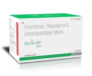 Aceclofenac and Paracetamol and Serratiopeptidase Tablets | ACRIN SP Tablet