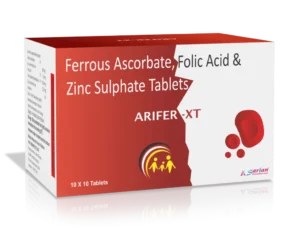 Ferrous Ascorbate and Folic Acid and Zinc Tablets | ARIFER XT Tablet