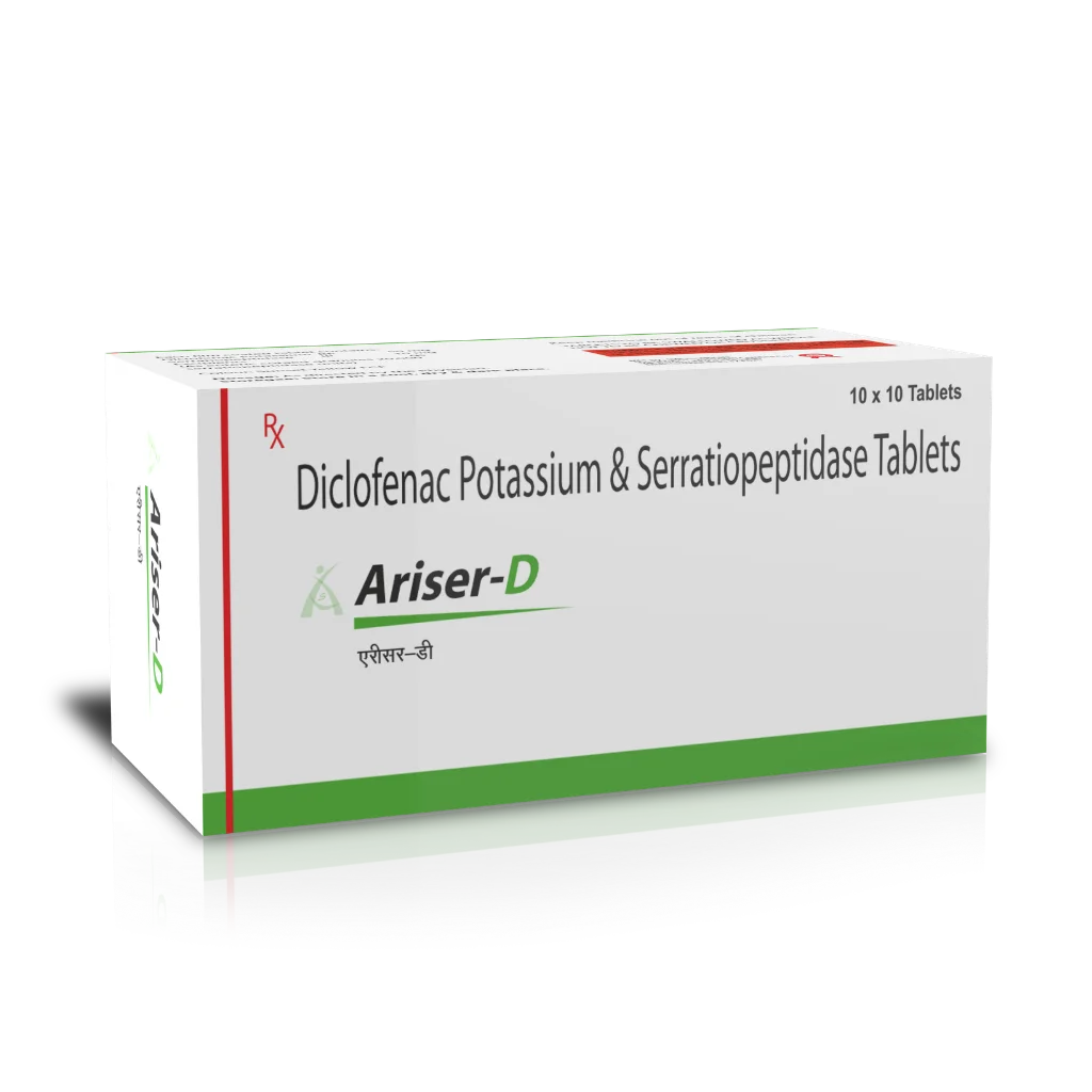 Diclofenac and Serratiopeptidase Tablets | ARISER D Tablet