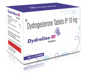 DYDROLINE-10 Tablet Dydrogesterone 10mg by Sarian Healthcare for progesterone deficiency and pregnancy support