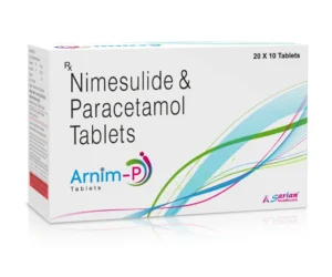 Nimesulide Paracetamol ARNIM P Tablets Nimesulide 100mg & Paracetamol 325mg Tablets for pain, fever and inflammation management by Sarian Healthcare