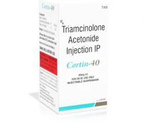 Triamcinolone Acetonide 40mg CORTIN 40 Injection Triamcinolone Acetonide 40mg Injection for inflammatory disorders, allergies and joint conditions by Sarian Healthcare