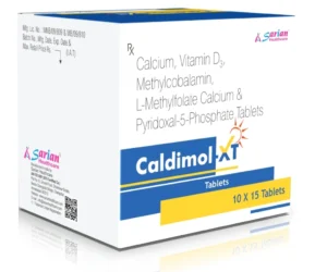 Calcium D3 Methylcobalamin Folate - CALDIMOL XT Tablets Calcium Carbonate, Vitamin D3, Methylcobalamin, L-Methyl Folate & Pyridoxal-5-Phosphate Tablets for bone and nerve health by Sarian Healthcare