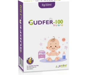 GUDFER 100 Dry Syrup Faropenem 100mg/6gm Dry Syrup for severe pediatric bacterial infections by Sarian Healthcare