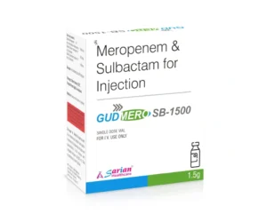 GUDMERO SB 1500 Injection Meropenem 1gm & Sulbactam Sodium 500mg Injection for multidrug-resistant bacterial infections by Sarian Healthcare
