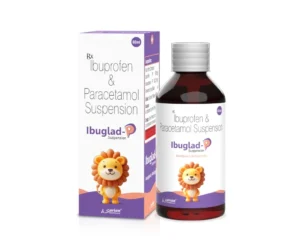 IBUGLAD P Ibuprofen 100mg & Paracetamol 162.5mg Suspension for fever reduction and pain relief by Sarian Healthcare