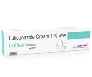 LULISAR Cream Luliconazole 1% w/w Cream for the treatment of fungal skin infections (tinea/ringworm) by Sarian Healthcare.