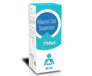 RIFLET Suspension Rifaximin 100mg pediatric gastrointestinal antibiotic suspension for bacterial diarrhea treatment