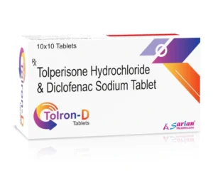 TOLRON 150 Tablets Tolperisone Hydrochloride 150mg muscle relaxant tablets for orthopedic pain and muscle spasm relief
