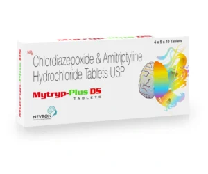 Mytryp Plus DS Tablet Amitriptyline 25mg Chlordiazepoxide 10mg anti anxiety antidepressant high strength