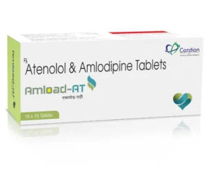 AMLOAD-AT Tablets Amlodipine 5mg and Atenolol 50mg antihypertensive medicine by Sarian Healthcare