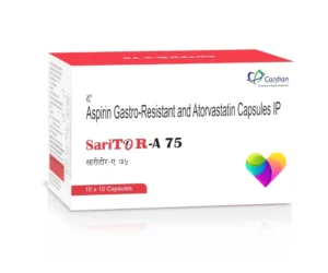 SARITOR-A-75 Capsules Atorvastatin 10mg Aspirin 75mg cardiovascular medicine by Sarian Healthcare