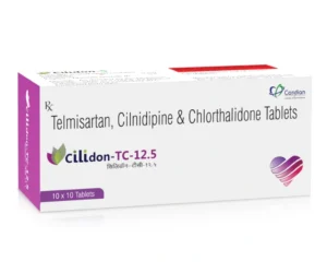 CILIDON-TC-12.5 Tablets Cilnidipine 10mg Telmisartan 40mg Chlorthalidone 12.5mg antihypertensive medicine by Sarian Healthcare