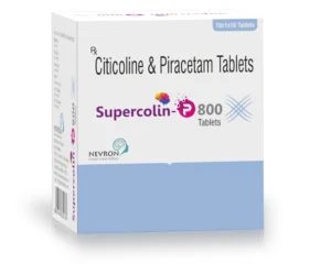 Supercolin P 800 Tablets Citicoline 500mg Piracetam 800mg Cognitive Brain Memory Neuroprotective Medicine Sarian Healthcare