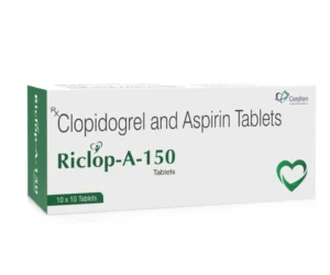 RICLOP-A 150 Tablets Clopidogrel 75mg and Aspirin 150mg Bilayered Antiplatelet Medicine by SARIAN Healthcare