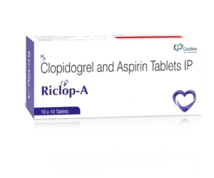 RICLOP-A Tablets Clopidogrel 75mg and Aspirin 75mg Antiplatelet Medicine for Heart and Stroke Prevention by SARIAN Healthcare