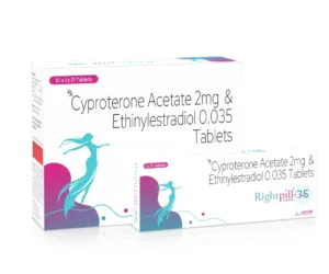 Cyproterone and Ethinyl Estradiol Tablet for PCOS | RIGHTPILL 35 Tablets