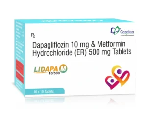 LIDAPA M 10/500 Tablets Dapagliflozin 10mg and Metformin 500mg Extended Release Antidiabetic Medicine by Sarian Healthcare