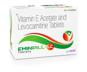 Vitamin E Levocarnitine - EMINPILL LC Tablets Vitamin E 200mg Acetate & Levocarnitine 150mg Tablets for fertility support and antioxidant therapy by Sarian Healthcare