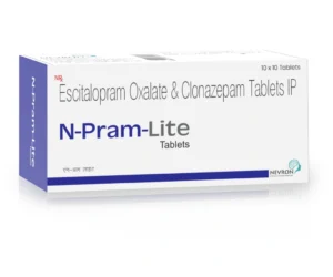 N Pram Lite Tablet Escitalopram 10mg Clonazepam 0.25mg anti anxiety antidepressant medicine