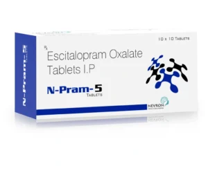 N Pram 5 Tablet Escitalopram 5mg antidepressant medicine by Sarian Healthcare for anxiety and depression