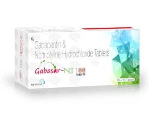 Gabasar NT 100 Tablets Gabapentin Nortriptyline Neuropathic Pain Relief Anti Convulsant Medicine Sarian Healthcare