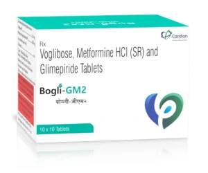 BOGLI-GM2 Tablets Glimepiride 2mg Voglibose 0.2mg Metformin 500mg SR Antidiabetic Medicine by Sarian Healthcare