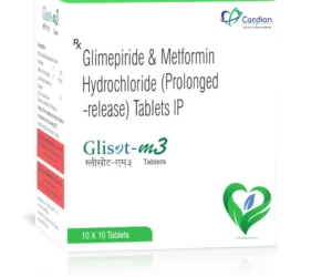 GLISOT-M3 Tablets Glimepiride 3mg and Metformin 500mg Prolonged Release Antidiabetic Medicine by Sarian Healthcare