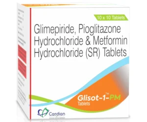GLISOT 1-PM Tablets Glimepiride 1mg Pioglitazone 15mg and Metformin 500mg PR Antidiabetic Medicine by Sarian Healthcare