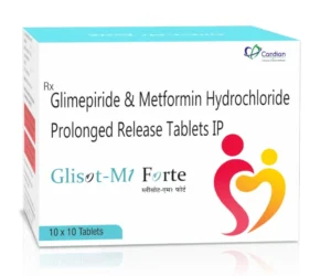 GLISOT-M1 FORTE Tablets Glimepiride 1mg and Metformin 1000mg SR Antidiabetic Medicine by Sarian Healthcare