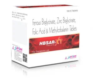 Iron and Zinc and Folic Acid Tablet for Anemia | HBSAR XT Tablets