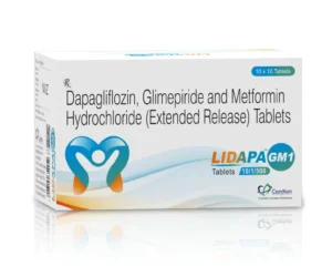 LIDAPA-GM1 10/1/500 Tablets Dapagliflozin Glimepiride and Metformin Antidiabetic Medicine by Sarian Healthcare