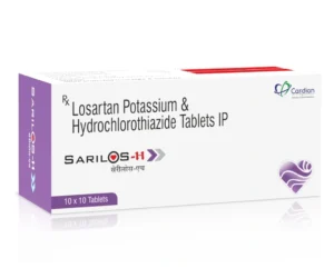 SARILOS-H Tablets Losartan Hydrochlorothiazide 50mg 12.5mg combination antihypertensive medicine blood pressure control ARB diuretic Sarian Healthcare