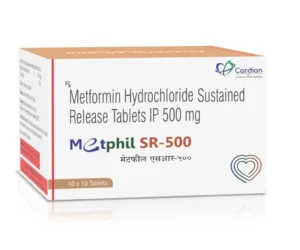 METPHIL SR-500 Tablets Metformin 500mg Sustained Release Antidiabetic Medicine by Sarian Healthcare