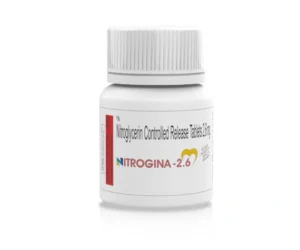 NITROGINA 2.6 Tablets Nitroglycerin Controlled Release 2.6mg Vasodilator Medicine by SARIAN Healthcare
