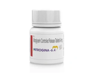 NITROGINA 6.4 Tablets Nitroglycerin Controlled Release 6.4mg Vasodilator Medicine by SARIAN Healthcare