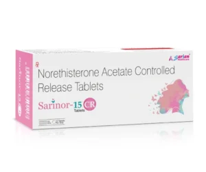 Norethisterone 15mg CR Tablet for Menstrual Control | SARINOR 15 CR Tablets