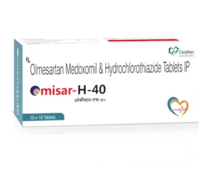 OMISAR-H-40 Tablets Olmesartan Hydrochlorothiazide 40mg combination high strength antihypertensive hypertension medicine Sarian Healthcare