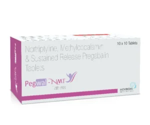 Pegwal NMT Tablets Pregabalin Nortriptyline Methylcobalamin SR Neuropathic Pain Nerve Repair Medicine Sarian Healthcare