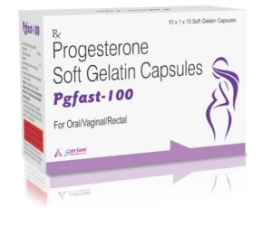 Progesterone 100mg Capsule for Hormonal Support | PGFAST 100 Softgel Capsules