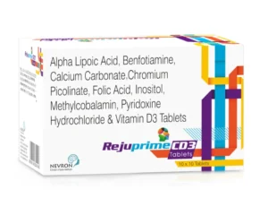 Rejuprime CD3 Tablets Alpha Lipoic Acid Benfotiamine Methylcobalamin Vitamin D3 Neuro Supplement Sarian Healthcare