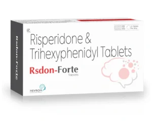 Rsdon Forte Tablets Risperidone 4mg Trihexyphenidyl 2mg Strong Anti Psychotic Combination