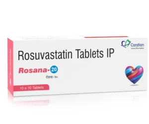 ROSANA-20 Tablets Rosuvastatin 20mg cholesterol lowering anti-atherosclerotic medicine by Sarian Healthcare