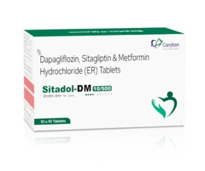 SITADOL-DM 10/500 Tablets (Sitagliptin & Dapagliflozin & Metformin) Sitagliptin 100mg Dapagliflozin 10mg Metformin 500mg Antidiabetic Tablets by Sarian Healthcare