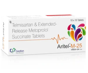 ARITEL-M-25 Tablets Telmisartan 40mg and Metoprolol Succinate 25mg antihypertensive medicine by Sarian Healthcare