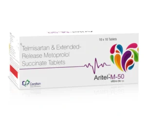 ARITEL-M-50 Tablets Telmisartan 40mg and Metoprolol Succinate 50mg antihypertensive medicine by Sarian Healthcare