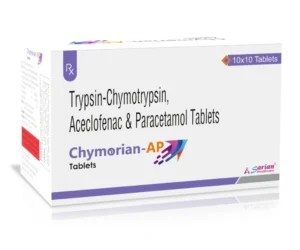 Trypsin Chymotrypsin Aceclofenac Paracetamol Tablets | CHYMORIAN AP Tab