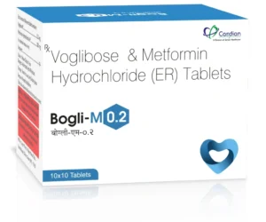 BOGLI-M-0.2 Tablets Voglibose 0.2mg and Metformin 500mg SR antidiabetic medicine by Sarian Healthcare