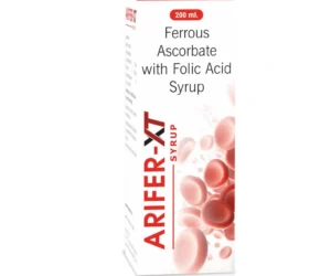 Ferrous Ascorbate and Folic Acid Syrup ARIFER XT Syrup Ferrous Ascorbate and Folic Acid syrup for iron deficiency anemia treatment by Sarian Healthcare